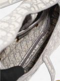 Christian Dior Saddle Bag with Strap Grey Oblique Canvas