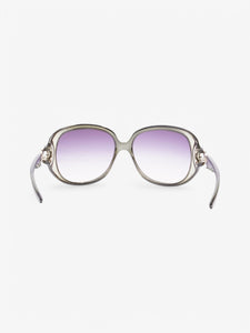 Christian Dior Circle Link Sunglasses Light Green / Silver Acetate 105cm