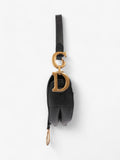 Christian Dior Saddle Bag Black Goatskin Leather