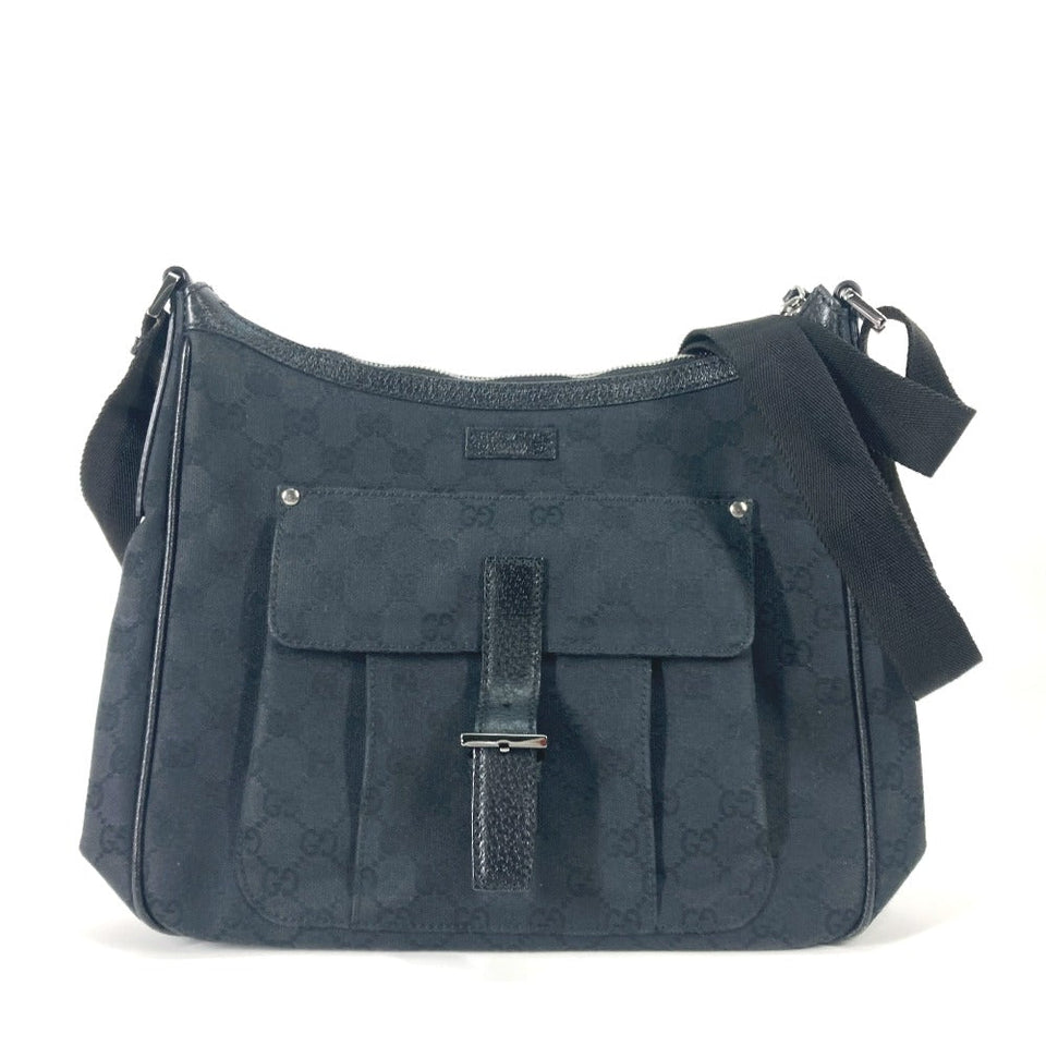 Gucci Shoulder Bag 114272 GG canvas black GG mens