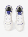 Christian Dior B27 Low Top Sneakers  White / Blue Leather EU 40 UK 6