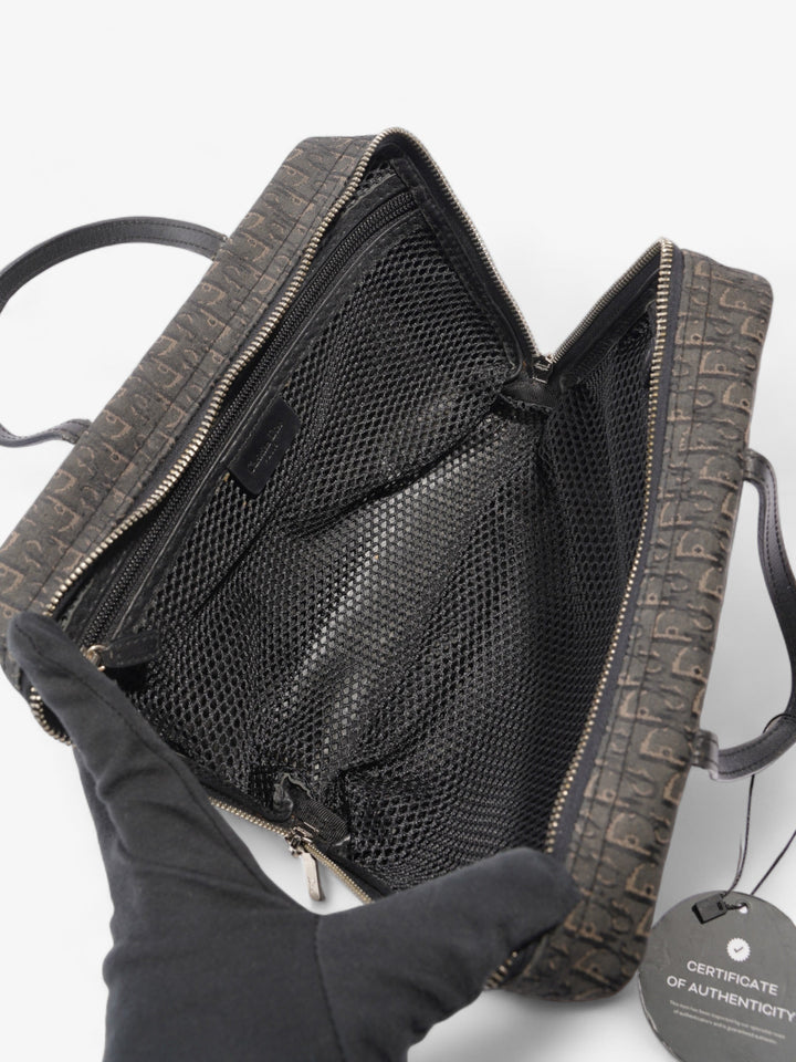 Christian Dior Trotter Handbag Black Dior Oblique Canvas