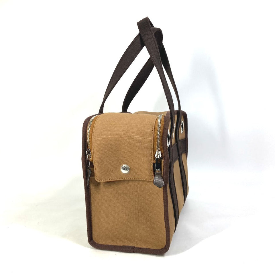 Hermes Boston Duffel bag Nylon, Cotton, Polyurethane Brown Pet Dog Tote Bag Bag for small dogs under 5kg Dog carry unisex(Unisex)