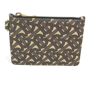Burberry Coin case Leather / PVC Brown TB logo