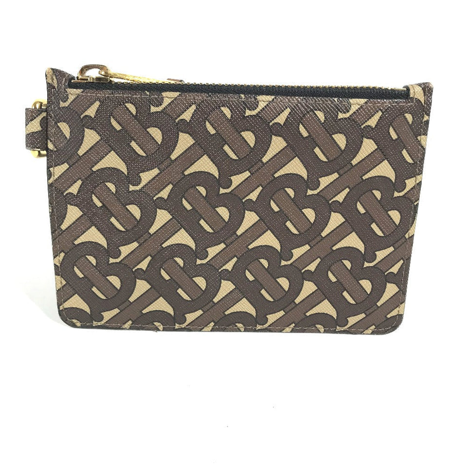 Burberry Coin case Leather / PVC Brown TB logo