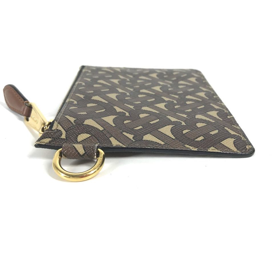 Burberry Coin case Leather / PVC Brown TB logo