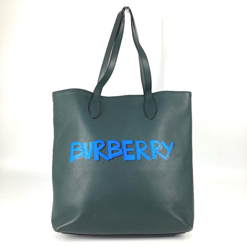 Burberry Shoulder Bag 4077155 leather khaki logo unisex(Unisex)
