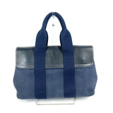 Hermes Handbag Leather / canvas Navy Valparaiso PM Valparaiso