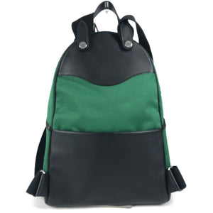 Hermes Backpack Canvas / leather green H logo Hermes Slicked Back