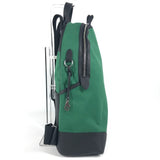Hermes Backpack Canvas / leather green H logo Hermes Slicked Back