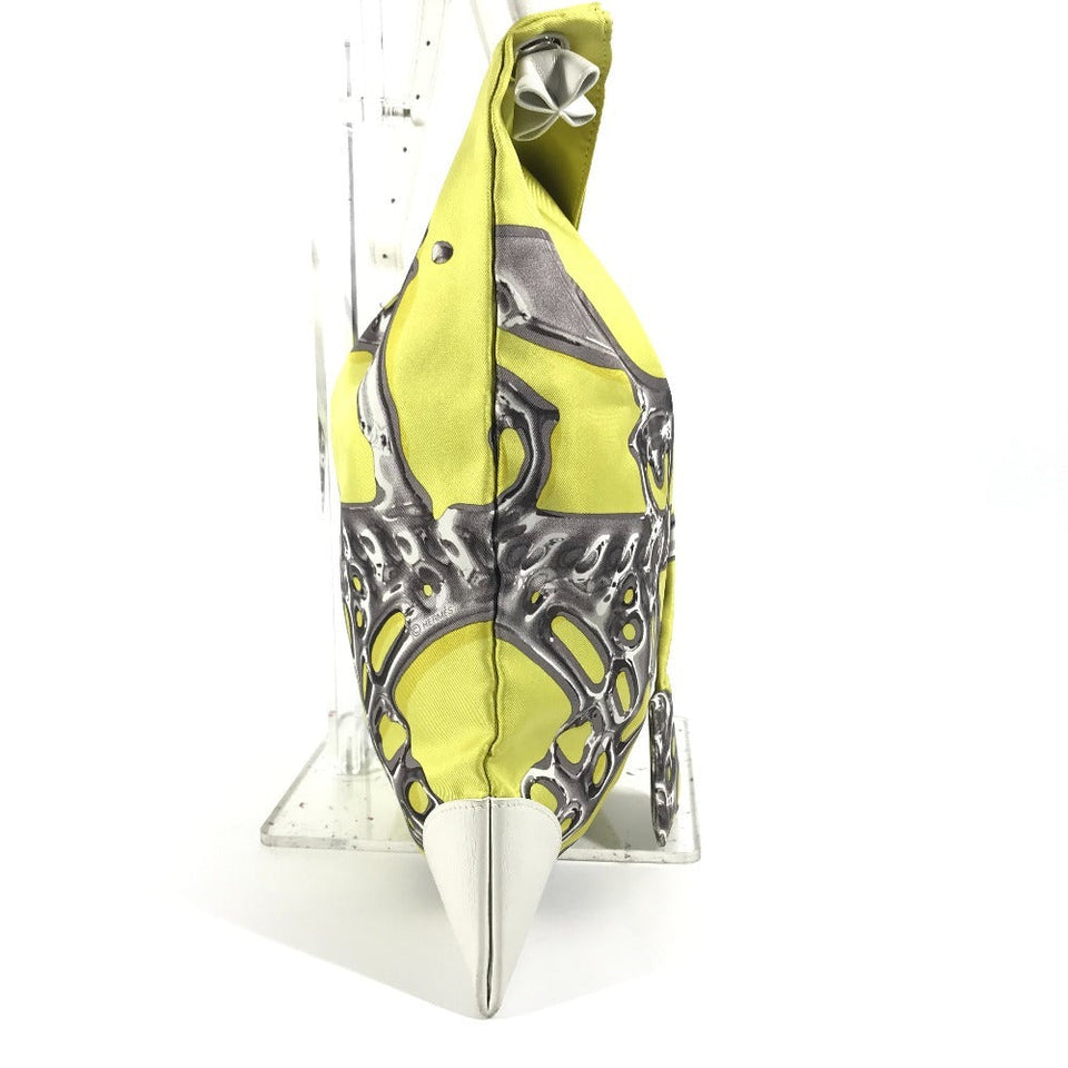 Hermes Shoulder Bag Silk, Leather yellow Silky City PM