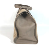 Hermes Handbag Leather / canvas gray Punching H logo Hood