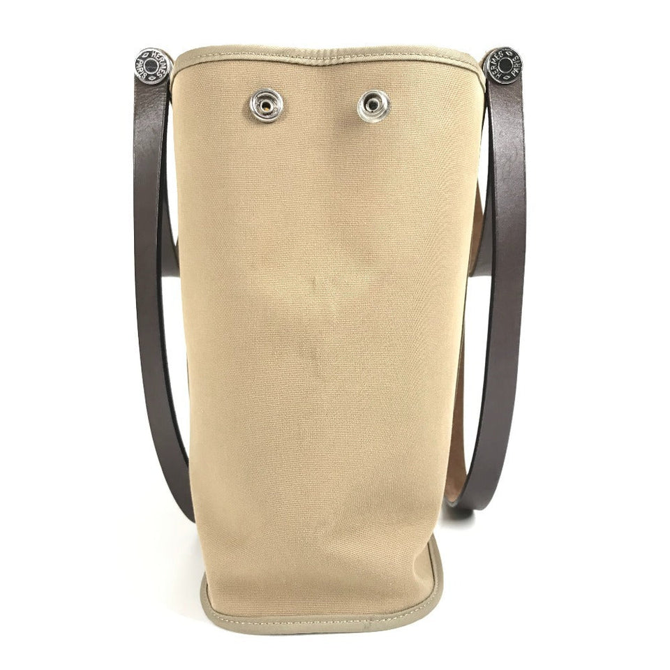 Hermes Shoulder Bag Leather / canvas Brown Kabak PM Kabak PM