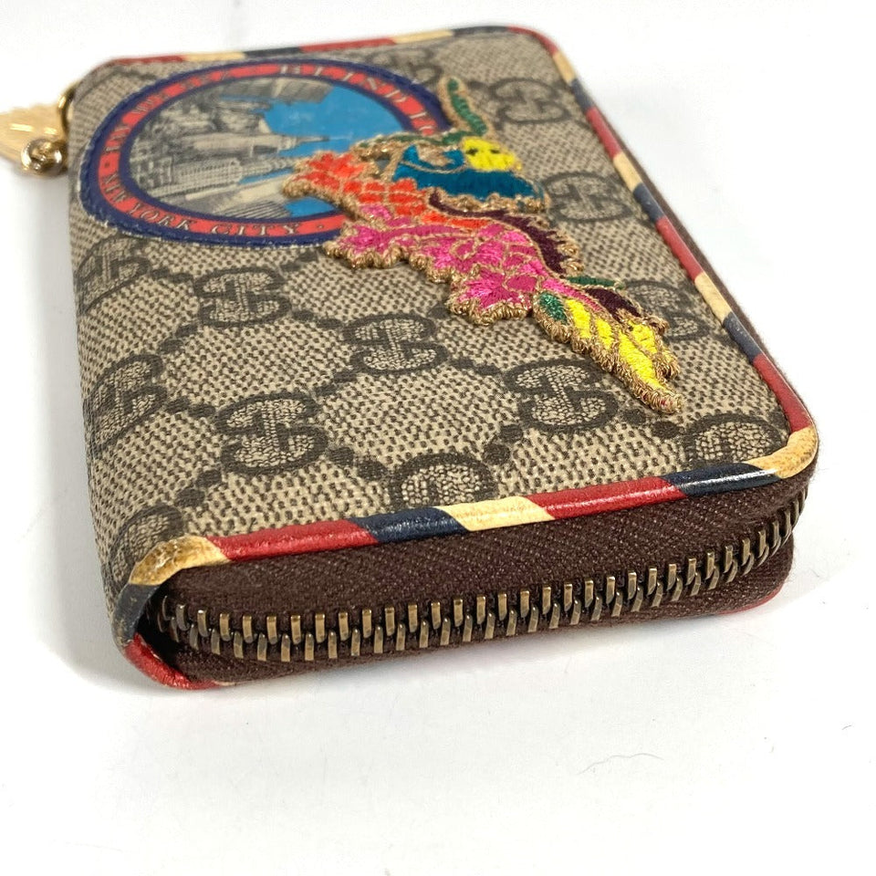 Gucci Coin case 473911 GG Supreme Canvas beige GG Supreme Courier Patch