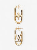 Louis Vuitton My LV Chain Earrings Gold Brass