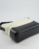 Chanel Gabrielle Medium Bag in White & Black Aged Calfskin – Bags Junction