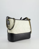 Chanel Gabrielle Medium Bag in White & Black Aged Calfskin – Bags Junction