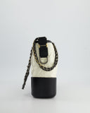 Chanel Gabrielle Medium Bag in White & Black Aged Calfskin – Bags Junction