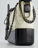 Chanel Gabrielle Medium Bag in White & Black Aged Calfskin – Bags Junction