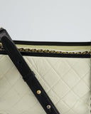 Chanel Gabrielle Medium Bag in White & Black Aged Calfskin – Bags Junction