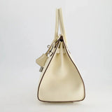 Hermes Birkin 30 Sellier Bag in Nata Epsom Leather With Palladium Hardware