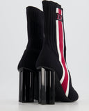 Louis Vuitton Black, Red and White Canvas Silhouette Ankle Boots Size EU 40 RRP £960