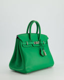 *FIRE PRICE* Hermes Birkin 25 Retourne Bag in Bamboo Swift Leather with Palladium Hardware Bag
