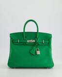 *FIRE PRICE* Hermes Birkin 25 Retourne Bag in Bamboo Swift Leather with Palladium Hardware Bag