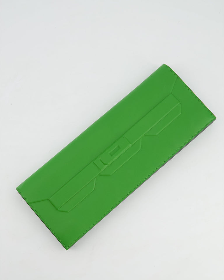 Hermes Birkin Cut Shadow Bag In Vert Yucca Swift Leather