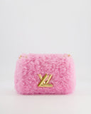 Louis Vuitton Candy Pink Shearling LV Twist PM Bag with Gold Hardware