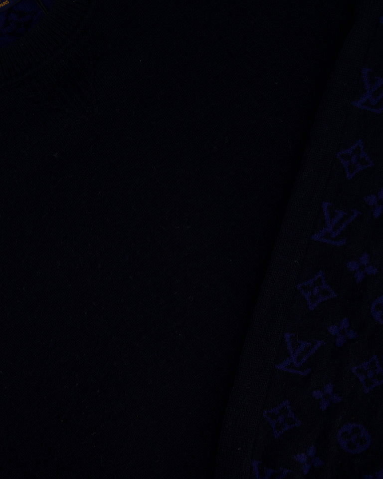 Louis Vuitton Menswear Navy Monogram Long Sleeve Jumper Size FR 54 (UK 44)
