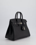 *RARE* Hermes Hermes Birkin 25 Retourne Bag in Noir Togo Leather with Palladium Hardware