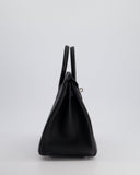Hermes Birkin 25 Retourne Bag in Black Togo Leather with Palladium Hardware