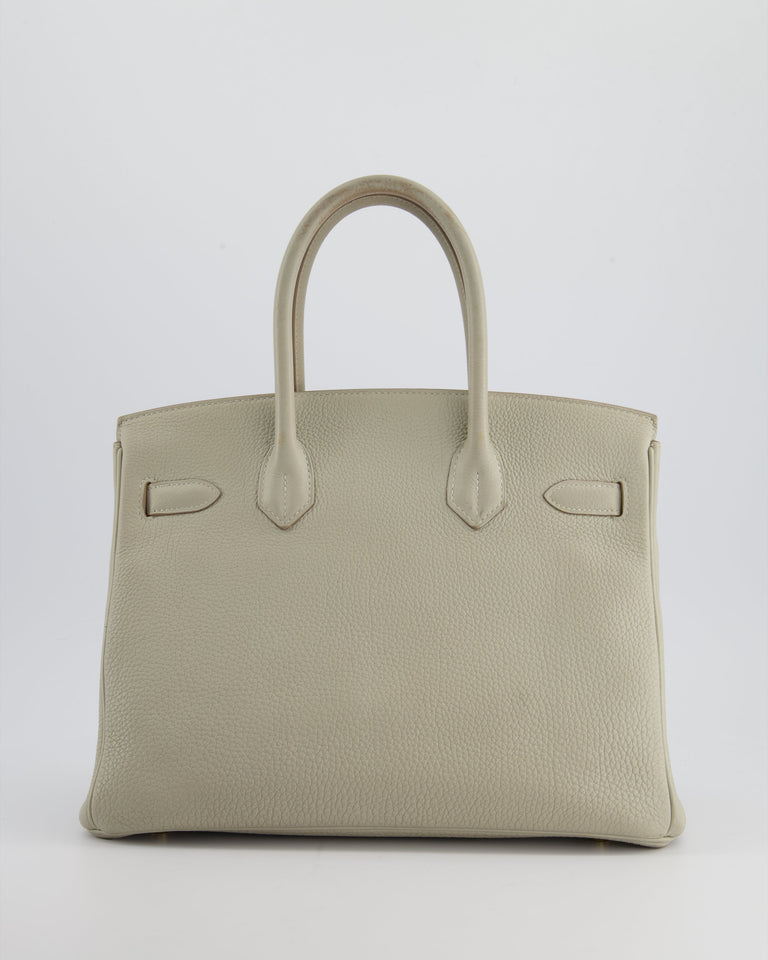 Hermes Birkin 30cm Bag in Beton Togo Leather with Gold Hardware