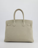 Hermes Birkin 30cm Bag in Beton Togo Leather with Gold Hardware
