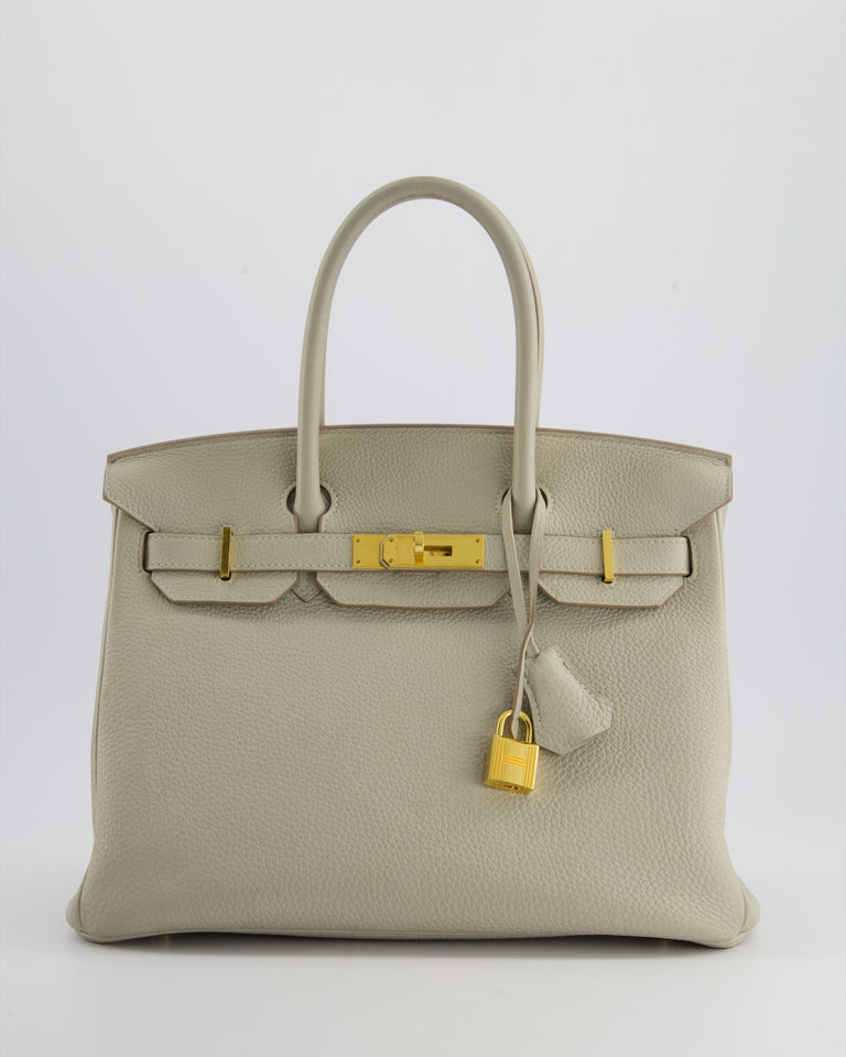 Hermes Birkin 30cm Bag in Beton Togo Leather with Gold Hardware