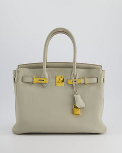 Hermes Birkin 30cm Bag in Beton Togo Leather with Gold Hardware