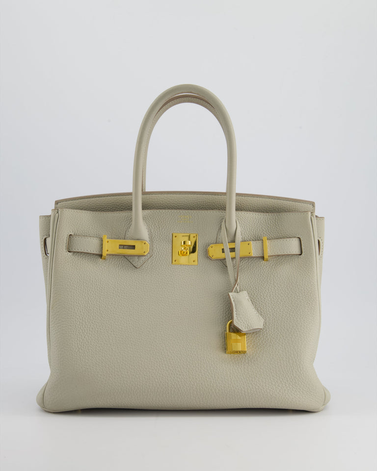 Hermes Birkin 30cm Bag in Beton Togo Leather with Gold Hardware