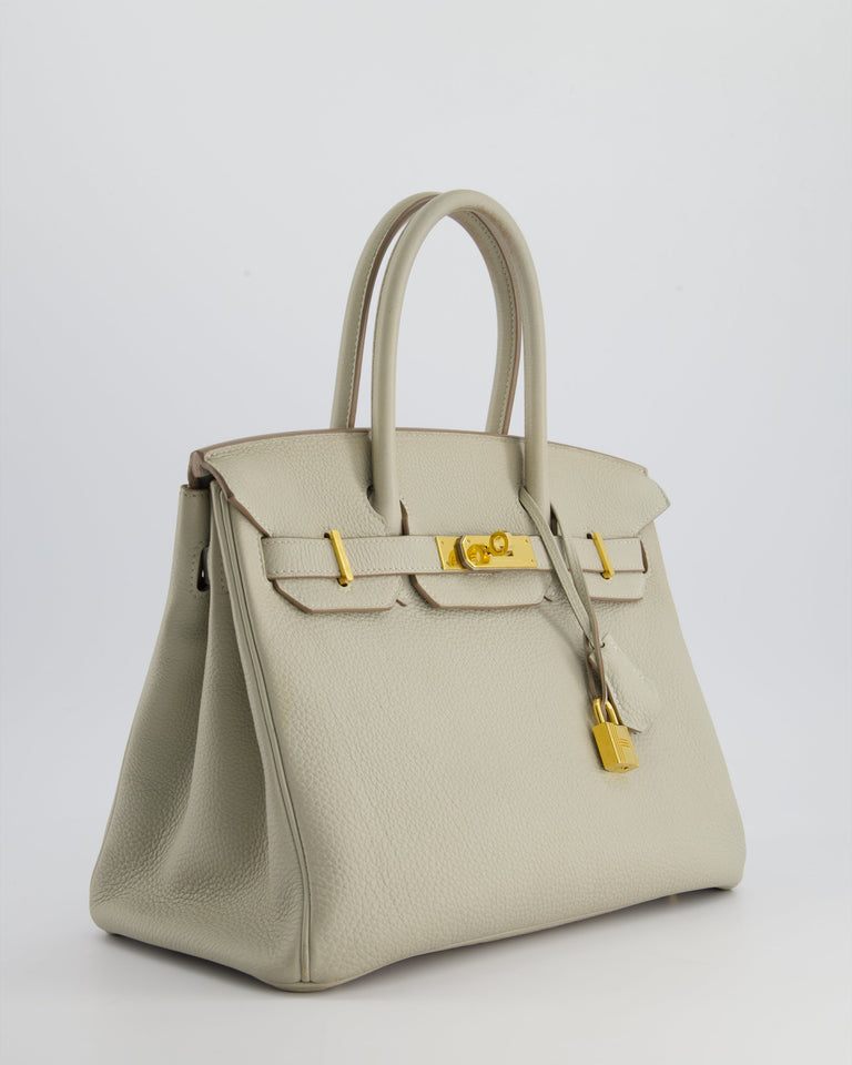 Hermes Birkin 30cm Bag in Beton Togo Leather with Gold Hardware