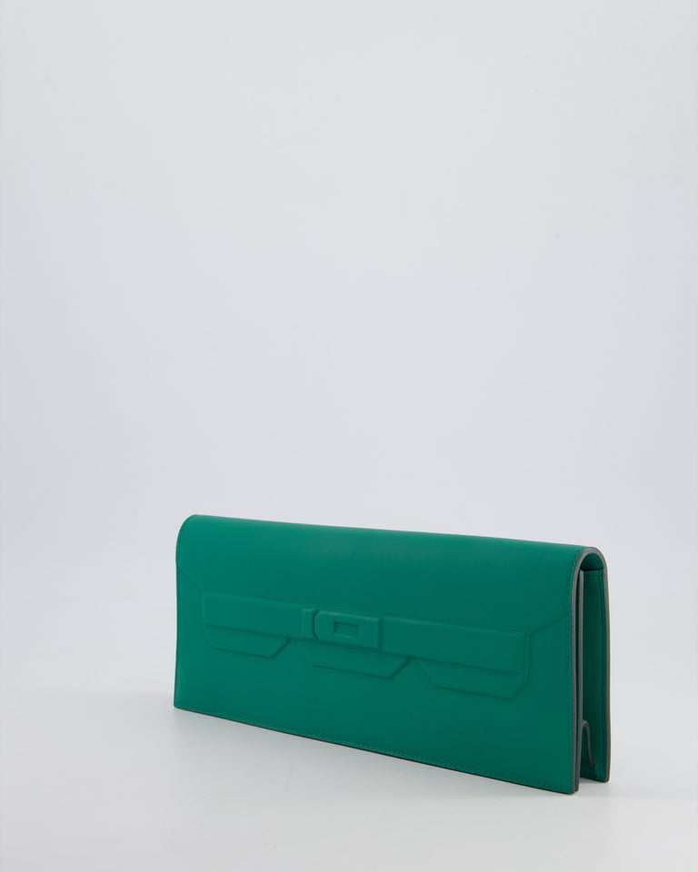 *FIRE PRICE* Hermes Birkin Cut Shadow Bag In Vert Vertigo Swift Leather