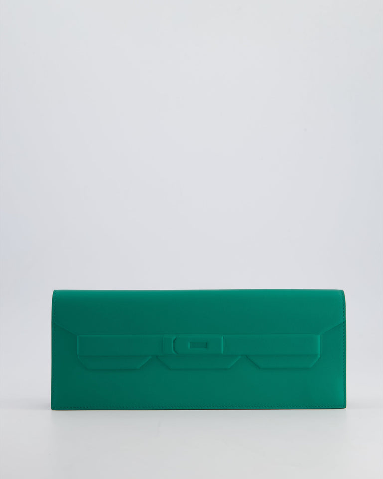 *FIRE PRICE* Hermes Birkin Cut Shadow Bag In Vert Vertigo Swift Leather