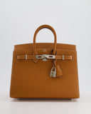 Hermes Birkin 25 Sellier Bag in Toffee Epsom Leather with Palladium Hardware