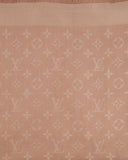 Louis Vuitton Pink Silk Monogram Shawl Size Size 142.5 cm x 142.5cm