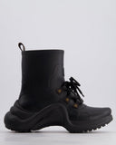 Louis Vuitton Black Archlight Rubber Boots Size EU 37