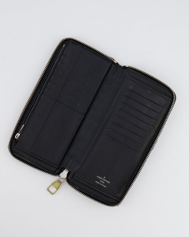 Louis Vuitton Black Crocodile Wallet with Silver Hardware