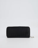 Louis Vuitton Black Crocodile Wallet with Silver Hardware