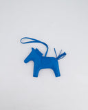 Hermes Rodeo GM Bag Charm in Bleu Zanzibar Milo Leather