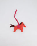 Hermes Rodeo MM Bag Charm in Rose Jaipur, Rouge , Framboise Milo and Swift Leather