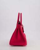 *RARE* Hermes Birkin 25 Retourne Bag in Rose Mexico Togo Leather with Palladium Hardware