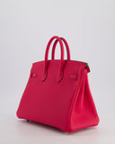 *RARE* Hermes Birkin 25 Retourne Bag in Rose Mexico Togo Leather with Palladium Hardware